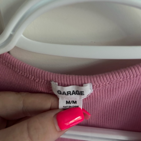 Garage Ribbed Bandana Tank Top - Pink - Picture 3 of 4